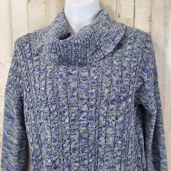 American Eagle Outfitters Womens Sweater S Purple Cable Knit N16 - Picture 2 of 5